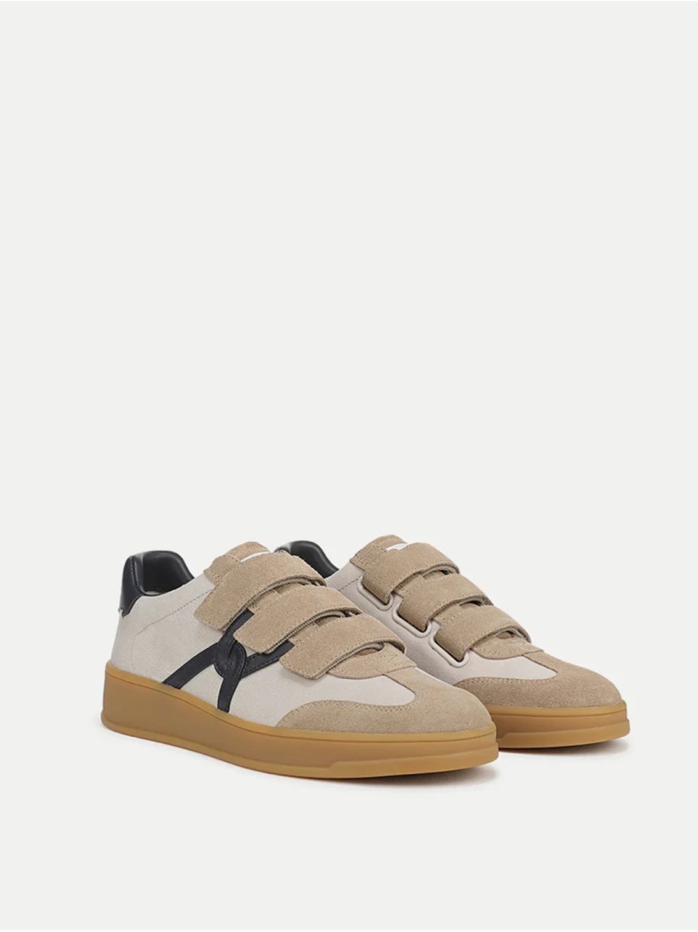 NIB Veronica Beard Reagan Sneakers - Tan Suede and Navy Leather - Size 7.5/8 - Picture 10 of 11